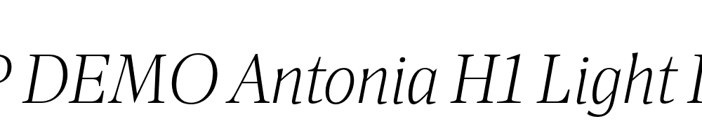 FSP DEMO Antonia H1 Light Italic