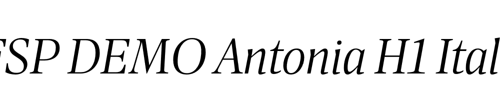 FSP DEMO Antonia H1 Italic