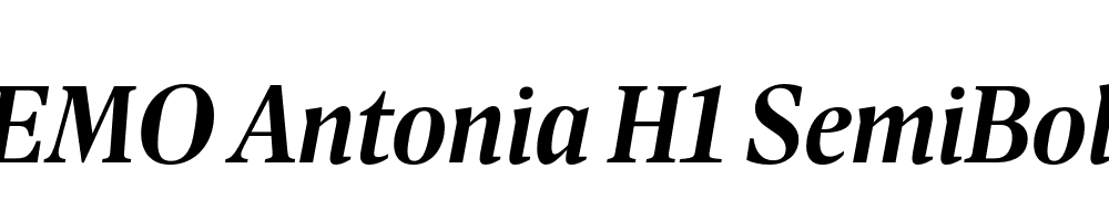 FSP DEMO Antonia H1 SemiBold Italic