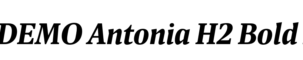 FSP DEMO Antonia H2 Bold Italic