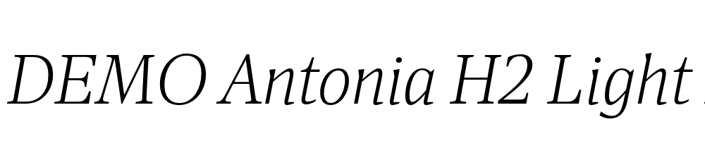 FSP DEMO Antonia H2 Light Italic