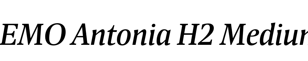 FSP DEMO Antonia H2 Medium Italic