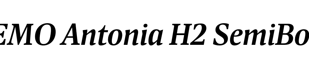 FSP DEMO Antonia H2 SemiBold Italic