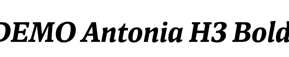 FSP DEMO Antonia H3 Bold Italic