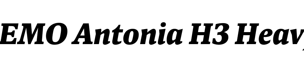 FSP DEMO Antonia H3 Heavy Italic