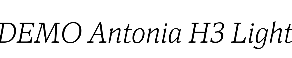 FSP DEMO Antonia H3 Light Italic