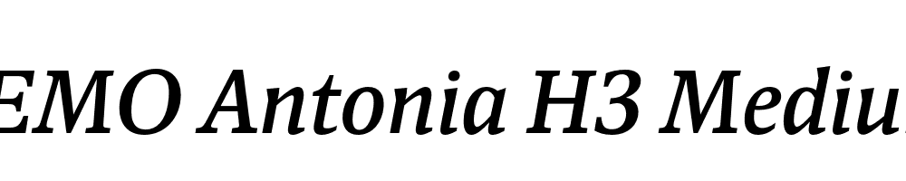 FSP DEMO Antonia H3 Medium Italic