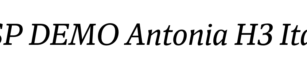 FSP DEMO Antonia H3 Italic