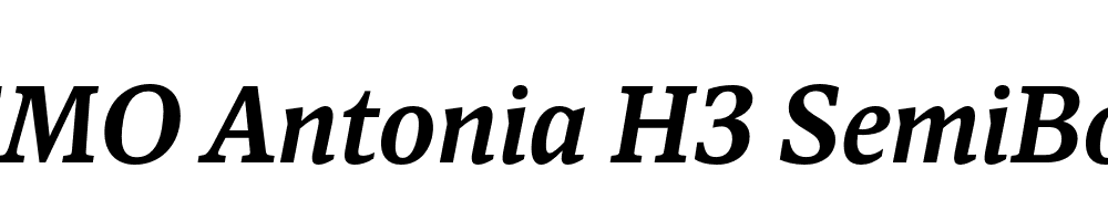 FSP DEMO Antonia H3 SemiBold Italic