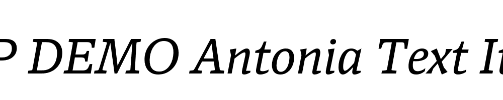 FSP DEMO Antonia Text Italic