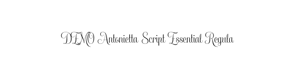  DEMO Antonietta Script Essential Regular