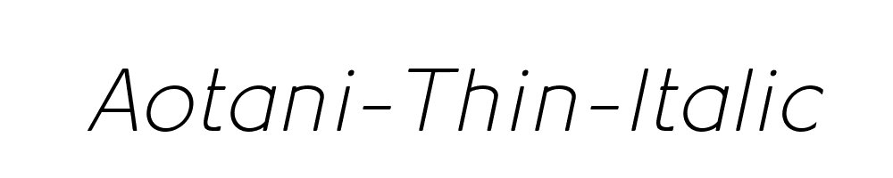 Aotani-Thin-Italic