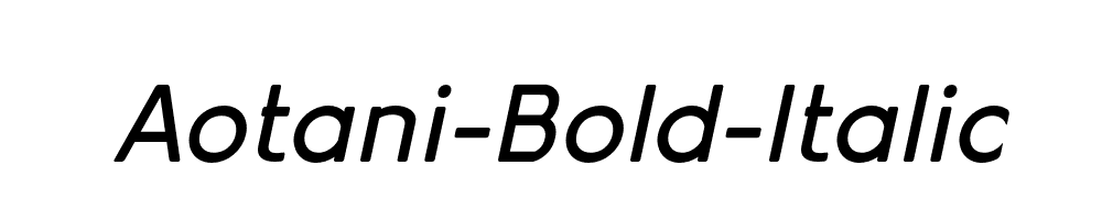 Aotani-Bold-Italic