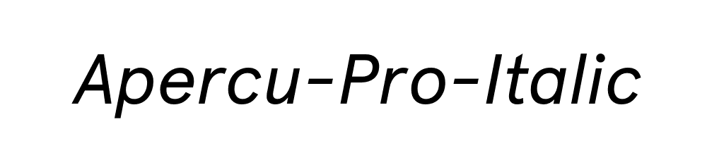 Apercu-Pro-Italic