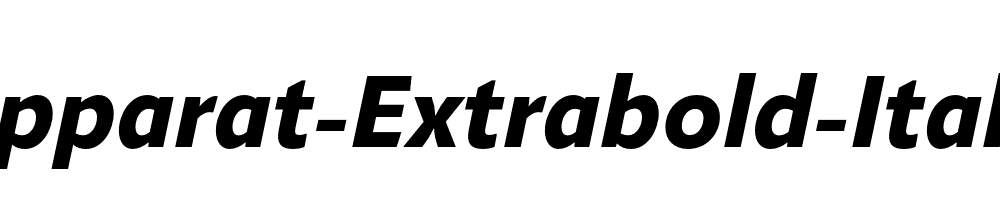 Apparat-Extrabold-Italic