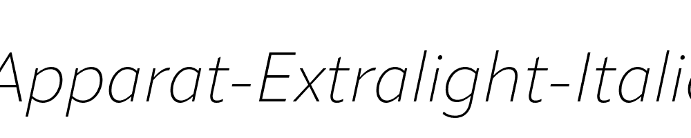 Apparat-Extralight-Italic