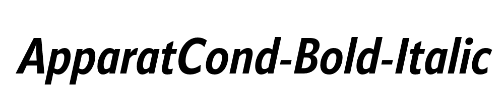 ApparatCond-Bold-Italic