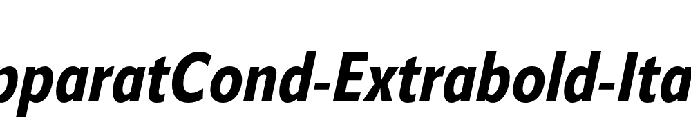 ApparatCond-Extrabold-Italic