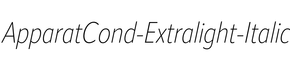 ApparatCond-Extralight-Italic