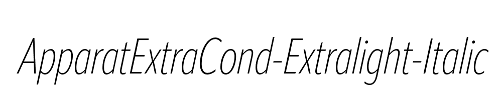 ApparatExtraCond-Extralight-Italic