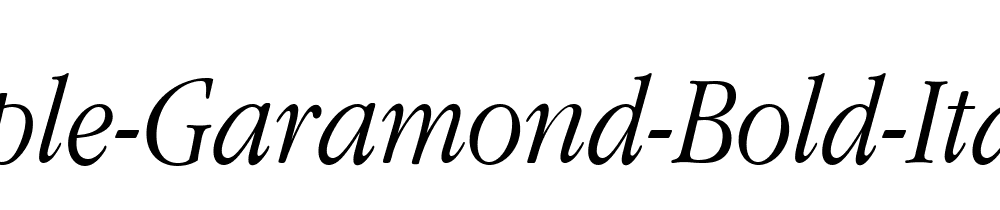 Apple Garamond Bold Italic