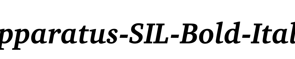 Apparatus-SIL-Bold-Italic