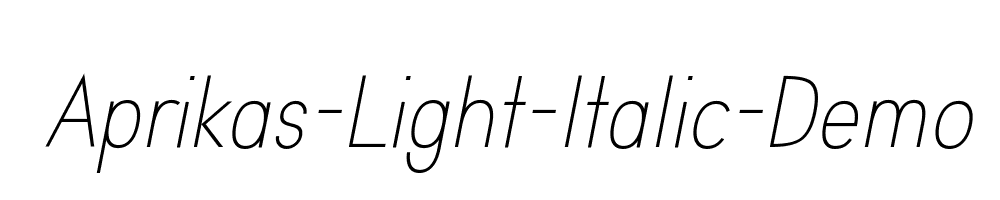 Aprikas-Light-Italic-Demo