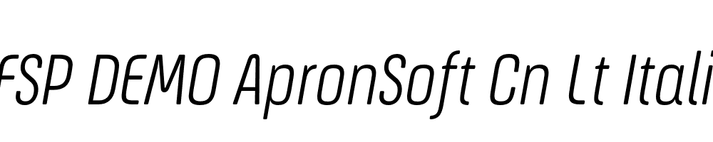 FSP DEMO ApronSoft Cn Lt Italic