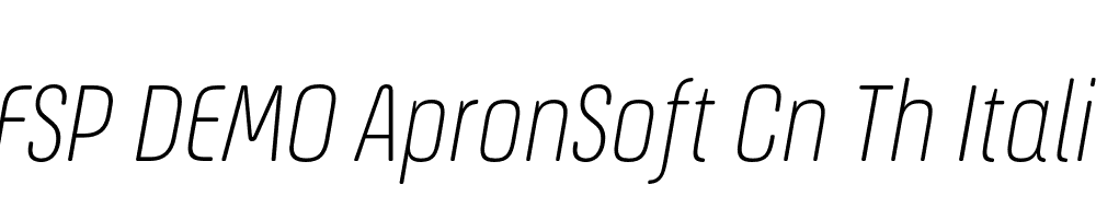 FSP DEMO ApronSoft Cn Th Italic