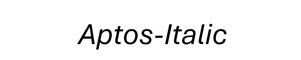 Aptos-Italic