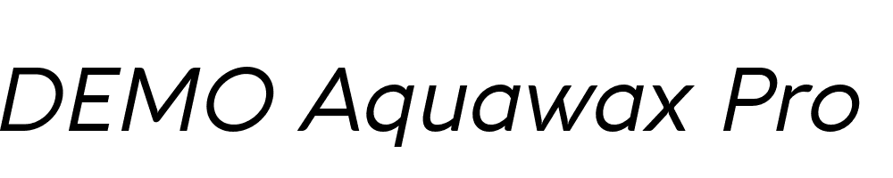 FSP DEMO Aquawax Pro Italic