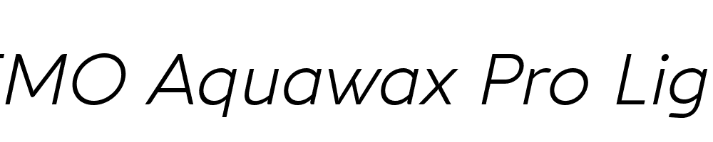 FSP DEMO Aquawax Pro Light Italic