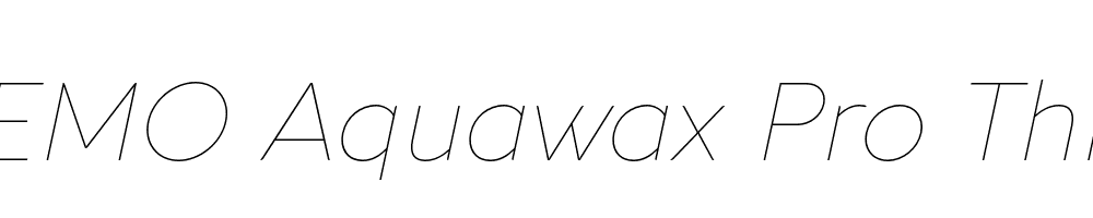 FSP DEMO Aquawax Pro Thin Italic