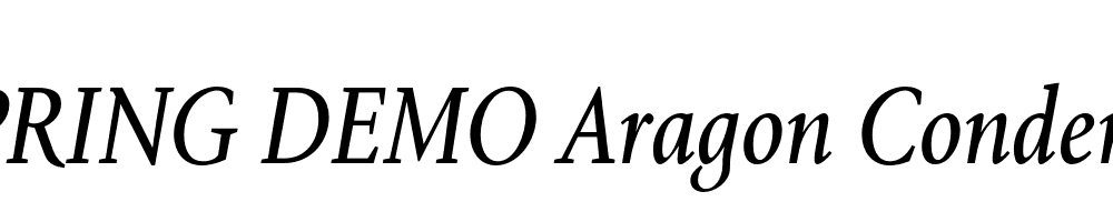  DEMO Aragon Condensed Italic