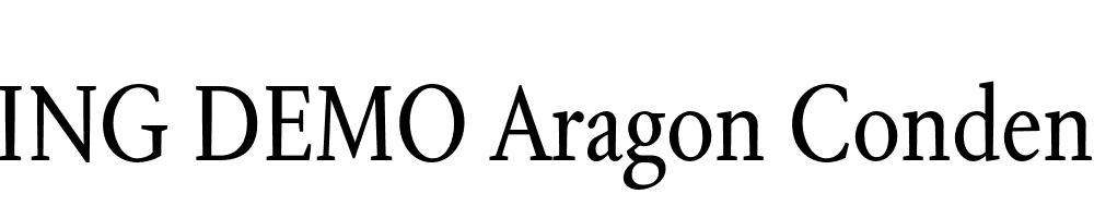  DEMO Aragon Condensed Regular