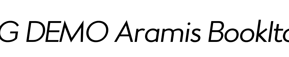  DEMO Aramis BookItalic BookItalic