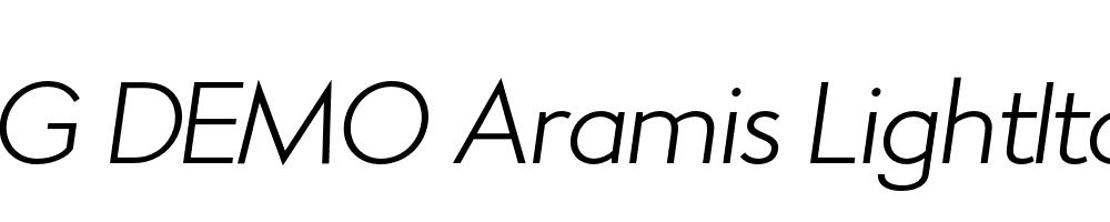  DEMO Aramis LightItalic LightItalic