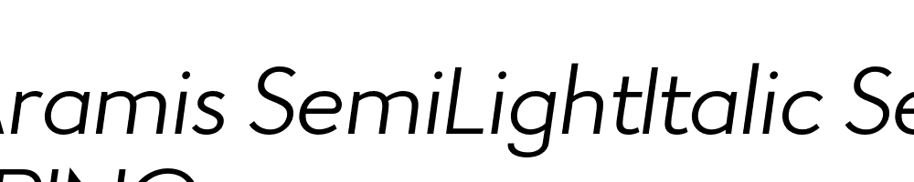  DEMO Aramis SemiLightItalic SemiLightItalic