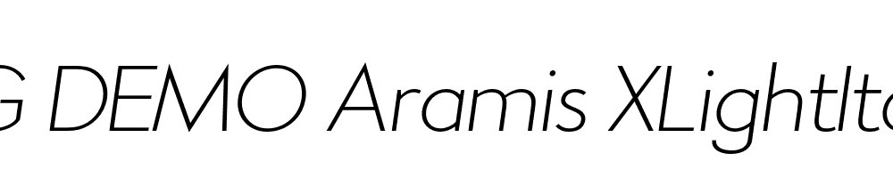  DEMO Aramis XLightItalic XLightItalic