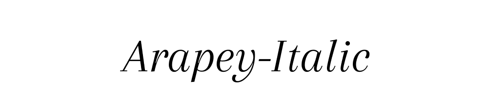 Arapey-Italic