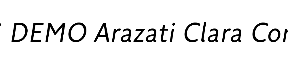  DEMO Arazati Clara Condensada Italic