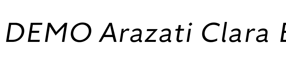  DEMO Arazati Clara Expandida Italic