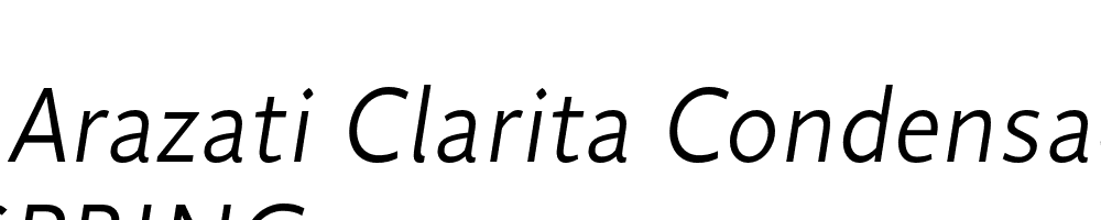  DEMO Arazati Clarita Condensada Italic