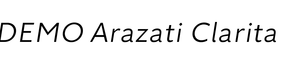  DEMO Arazati Clarita Expandida Italic