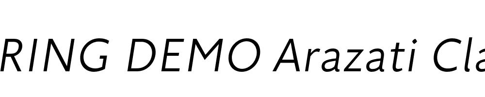  DEMO Arazati Clarita Italic