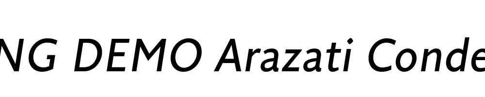  DEMO Arazati Condensada Italic