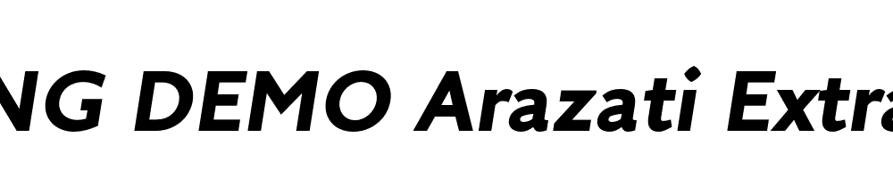  DEMO Arazati Extranegra Italic