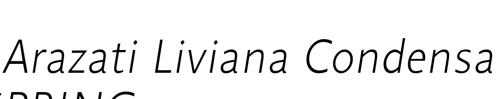  DEMO Arazati Liviana Condensada Italic