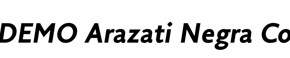  DEMO Arazati Negra Condensada Italic