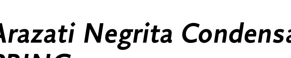  DEMO Arazati Negrita Condensada Italic